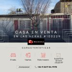🏡 Casa en Venta - #103229 🏡 📍Ubicación: Calle Paso de los Libres, El Plumerillo, Las Heras Descripción: 🔺Estar-Comedor: Espacio amplio y luminoso para disfrutar en familia. 🔺Cocina-Comedor: Cocina funcional integrada con el comedor. 🔺Dormitorios: Tres cómodos dormitorios ideales para tu descanso. 🔺Baño 🔺Cochera: Espacio para guardar tu vehículo con seguridad. 🔺Patio: Patio para disfrutar al aire libre. Superficies: Superficie del Terreno: 215,00 m² Superficie Cubierta: 120,00 m² Servicios: Todos los servicios disponibles. ✨ ¡Esta es tu oportunidad de adquirir la casa de tus sueños en una ubicación excelente! ✨ 📞 Contactanos hoy mismo para más información y coordinar una visita. 📧 Email: brugnolaprop@gmail.com 📱 Teléfono: +54 9 2617 04-9178 🌟 ¡No dejes pasar esta increíble oportunidad! 🌟